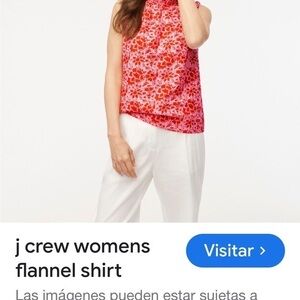 J.Crew Women's Red Floral Sleeveless Top. XS. Shirt